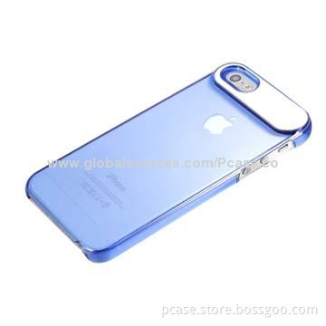 Clear Shell Phone Case with Aluminum on Top for Decoration, Suitable for iPhone 5 and 5s